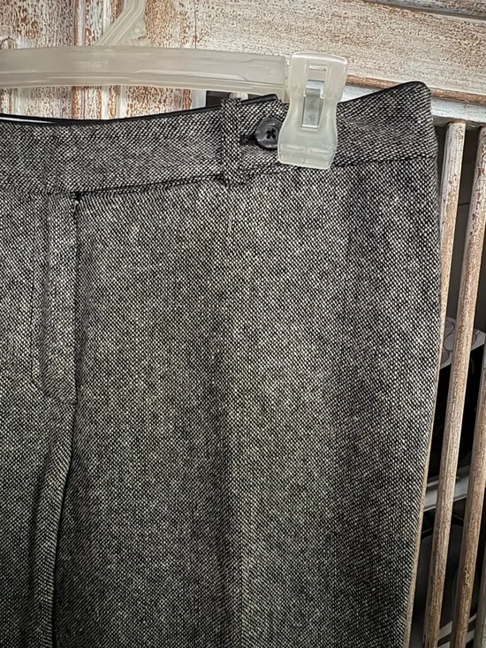 Michael Kors Gray Herringbone Tailored Straight-Leg Trousers - Picture 6 of 10